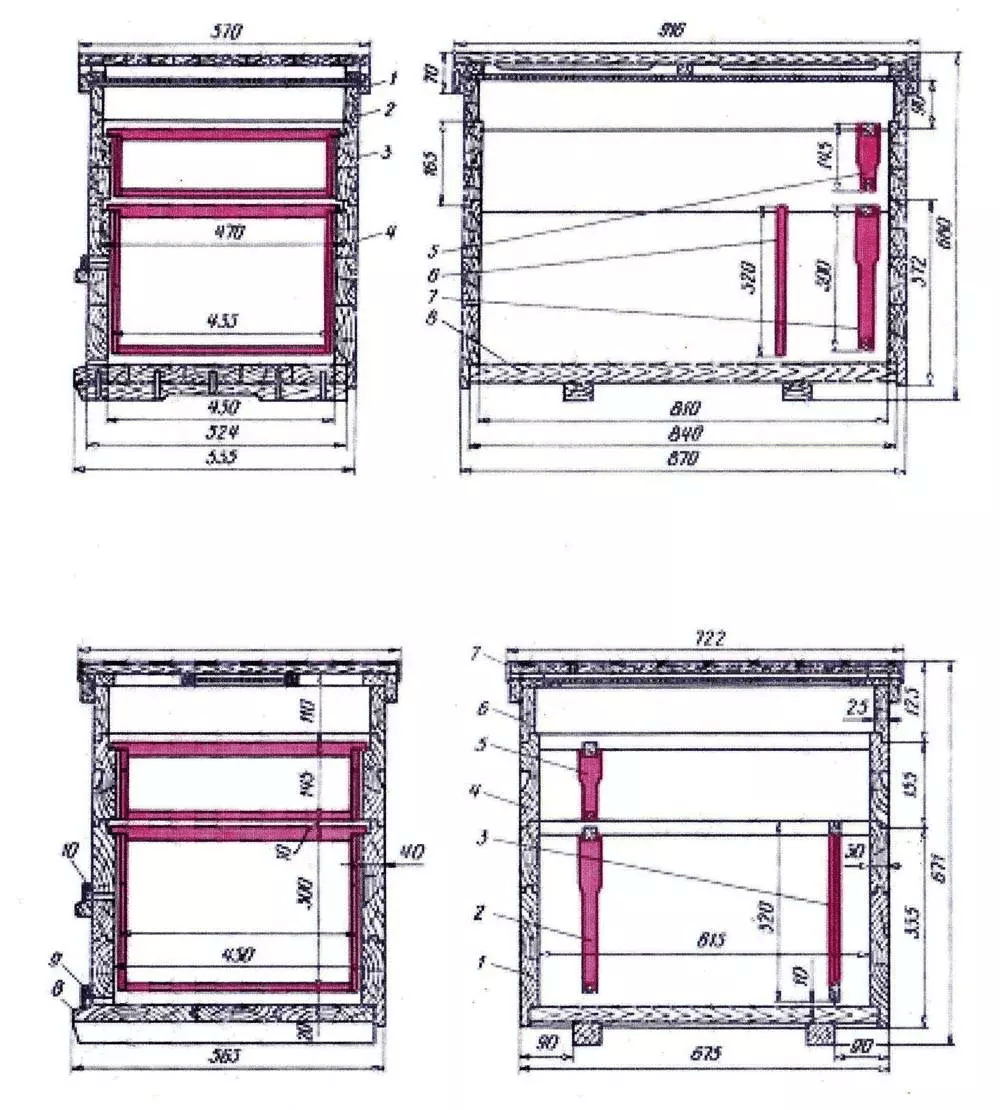 Улей Дадан Размеры и чертежи