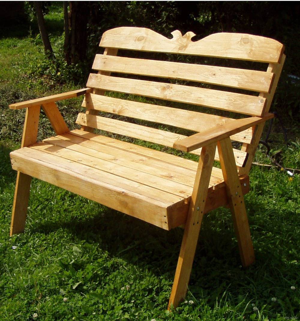 самодельная скамейка из дерева